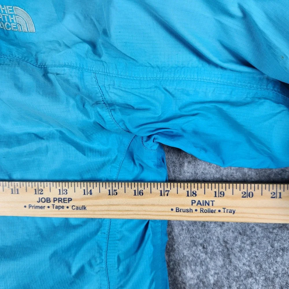The North Face HyVent Jacket Girls M 10/12 Blue Hooded Rain Shell Hiking Outdoor - Picture 16 of 16